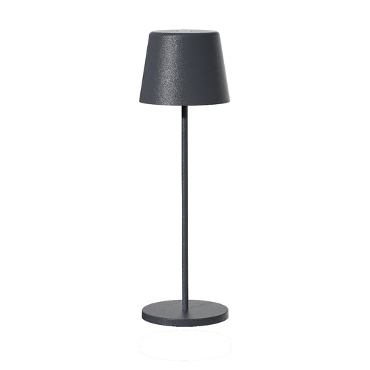 Lampe de table touch sans fil en aluminium gris KELLY ROCK LED blanc dimmable H36.5cm