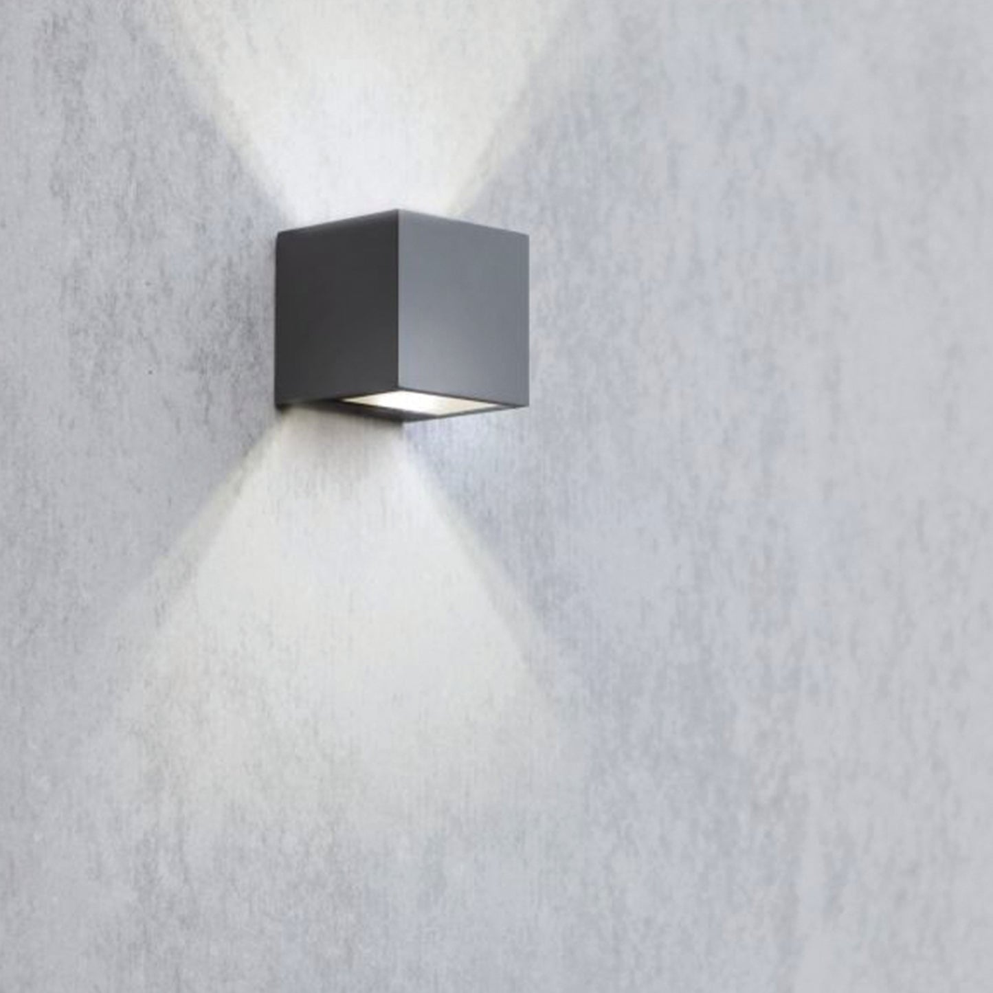 Applique murale d'extérieur sur secteur GEMINI CUBE GREY aluminium gris LED blanc H8,8cm