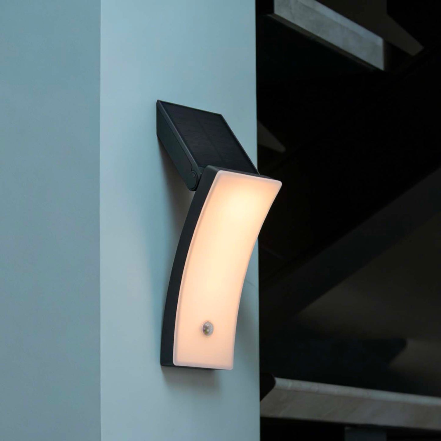 Applique murale solaire avec panneau solaire pliable KIRA gris LED blanc froid/ chaud H29,6cm