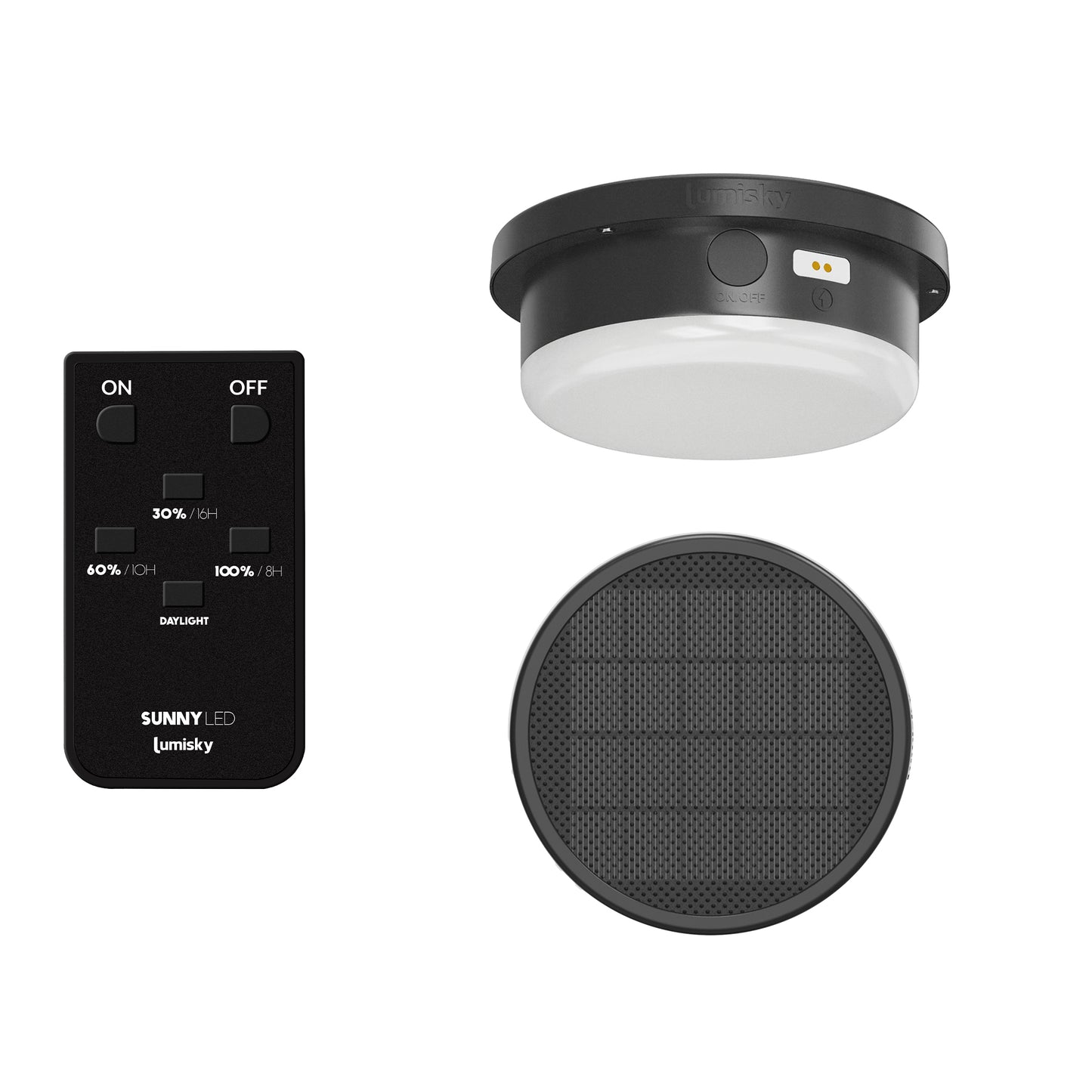 Balise solaire naturelle LED éclairante avec télécommande SILVINA H 70cm