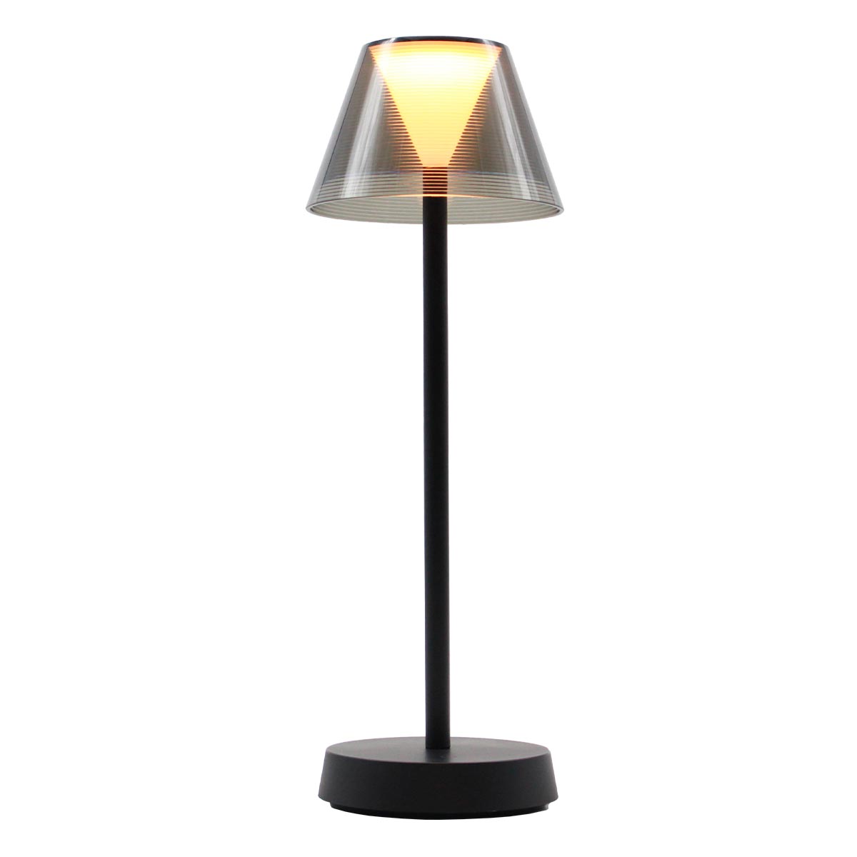 Lampe de table sans fil LED blanc chaud BEVERLY BLACK H34cm