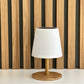 Lampe de table solaire et rechargeable LED blanc chaud/blanc dimmable pied en bambou STANDY MINI WOOD SOLAR H25cm