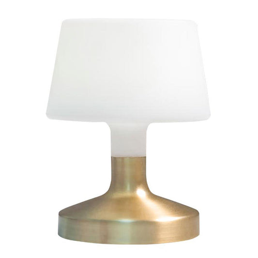 Lampe de table touch design sans fil pied en acier doré LED blanc chaud/blanc dimmable HELEN GOLD H21cm - REDDECO.com