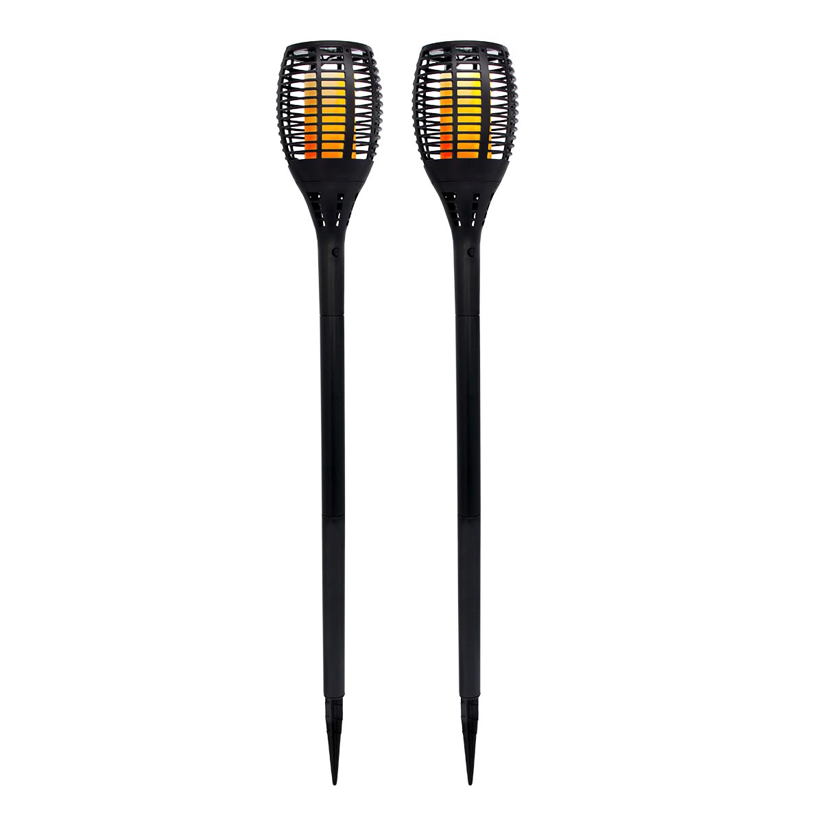 Lot de 4 Spots solaires LED MINI ROUNDY Noir Plastique H27cm Lot de 4 Spots solaires LED MINI ROUNDY Noir Plastique H27cm
