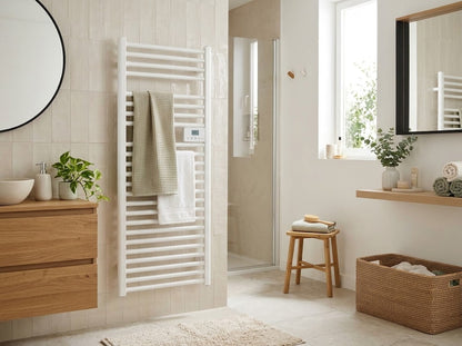 Radiateur sèche-serviettes électrique à inertie écran LCD 750W MONTANA