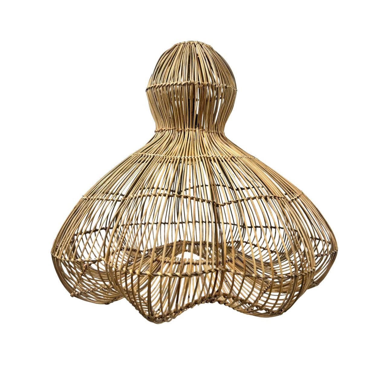 Abat jour naturel RONDA en rotin style bohème H53cm pour monture électrique E27