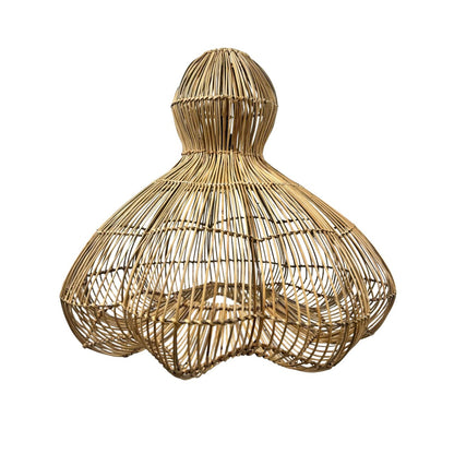 Abat jour naturel RONDA en rotin style bohème H53cm pour monture électrique E27