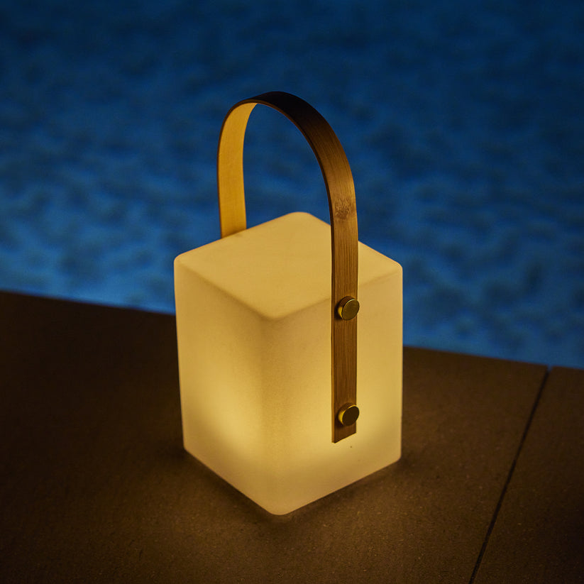 Lanterne Sans Fil Lumisky Tiky Bambou LED - Lampe Portable Dimmable Intérieur Extérieur H27cm