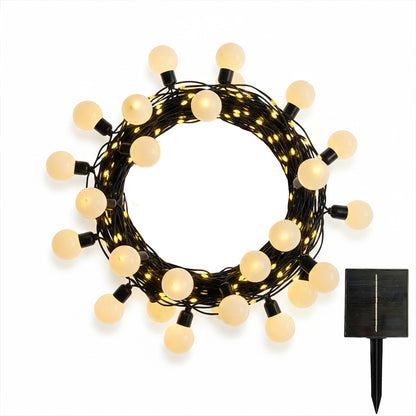 Guirlande lumineuse solaire globes et micro LED blanc chaud BILLY WARM WHITE MIX 13 modes 14m