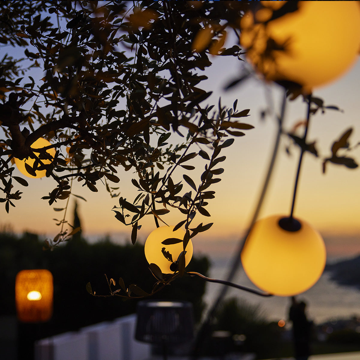 Guirlande lumineuse d'extérieur 12 boules Ampoule LED BOLLY LIGHT 11m avec crochet