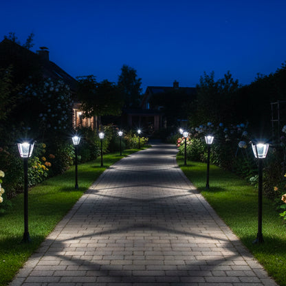 Lampadaire solaire LED blanc froid LUMAX TALL H112cm