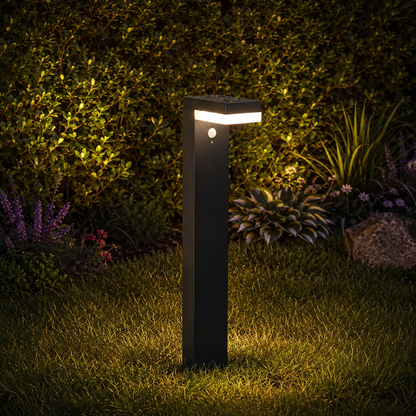 Balise solaire à fixer ou planter LED blanc chaud avec détecteur de mouvement CENOVA TALL H50cm