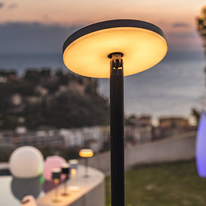 Solar- und Akku-Stehleuchte mit Metallfuß LED warmweiß / dimmbar weiß STANDY SOLAR H150cm