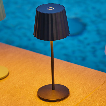 Kabellose warmweiße LED-Tischlampe ABBY BLACK H30cm