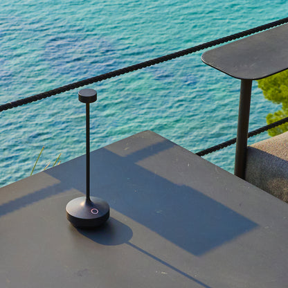 Kabellose warmweiße LED-Tischlampe ABBY BLACK H30cm