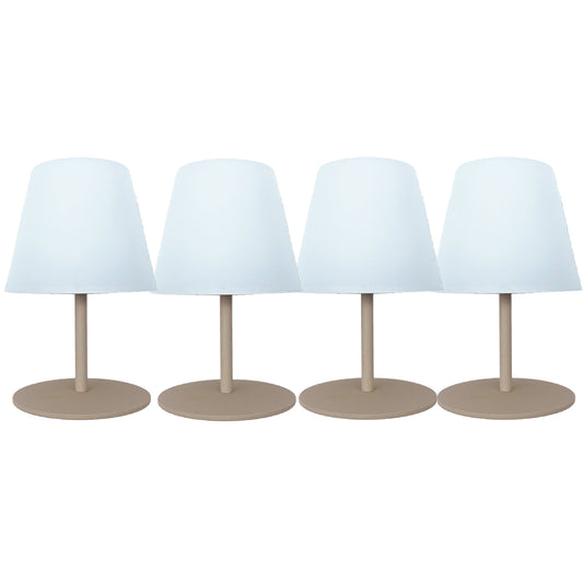Lot de 4 minis lampes de table LED crème sans fil blanc dimmable 2X TWINS CREAM H16cm