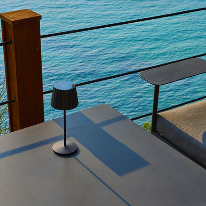 Kabellose warmweiße LED-Tischlampe ABBY BLACK H30cm