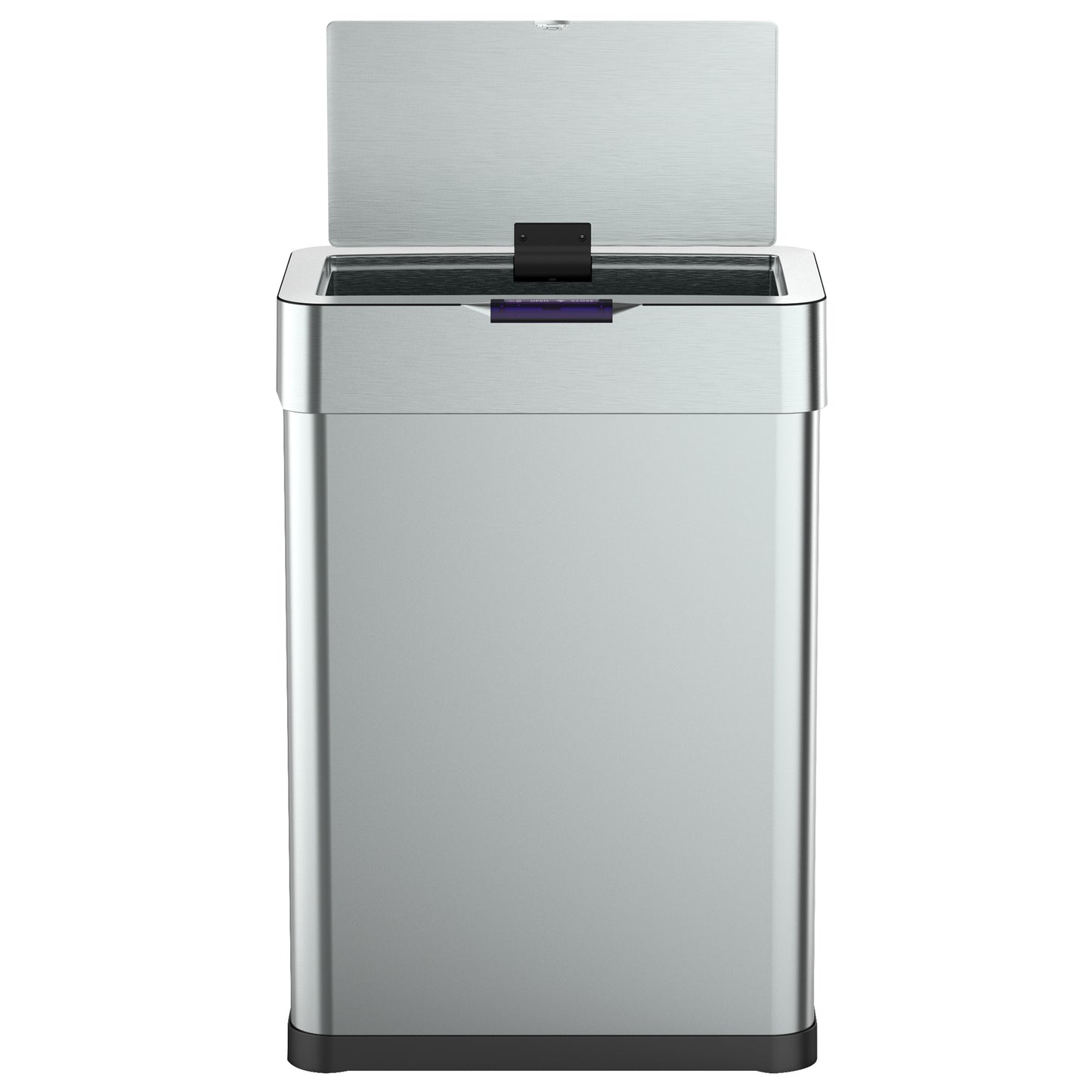 Design automatic kitchen bin 60L DAYTONA in stainless steel with strapping