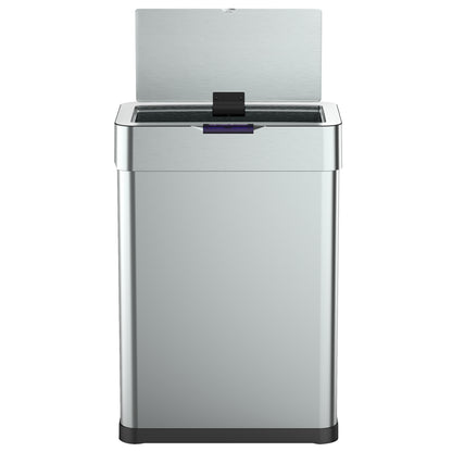 Design automatic kitchen bin 60L DAYTONA in stainless steel with strapping