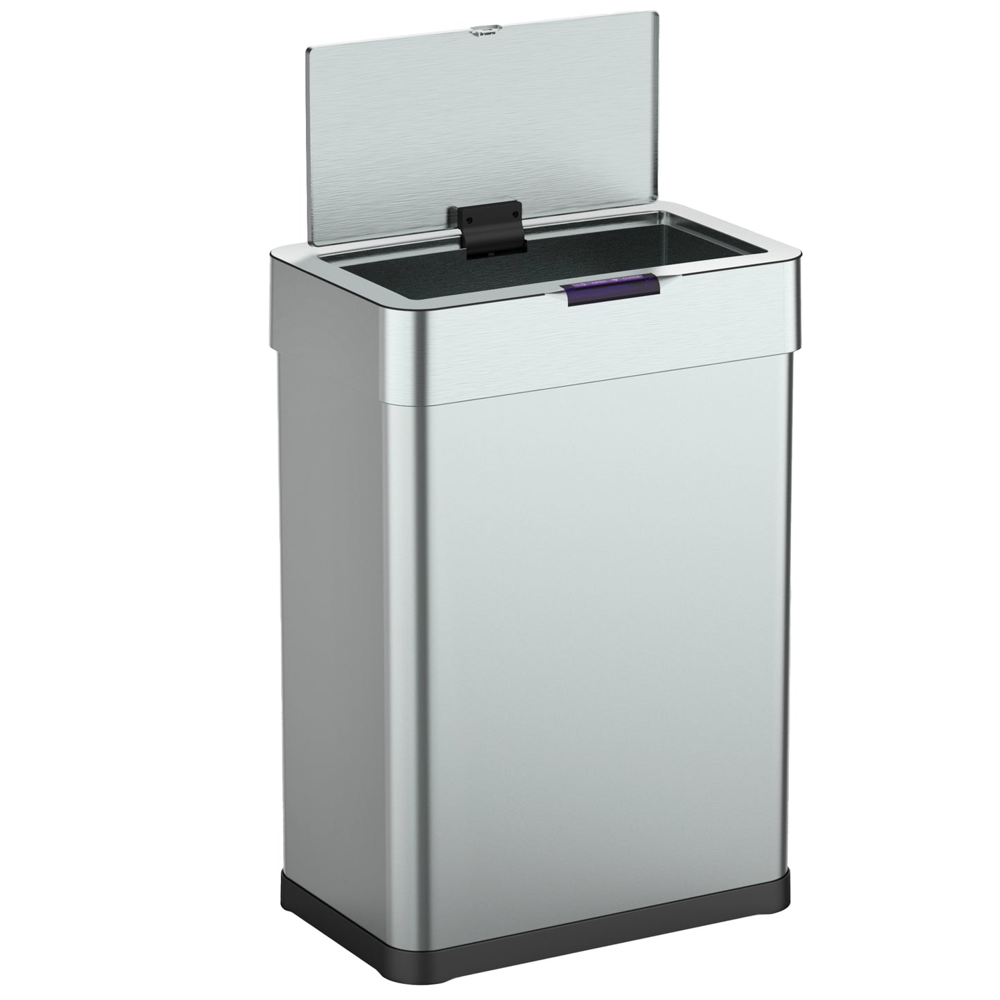 Design automatic kitchen bin 60L DAYTONA in stainless steel with strapping