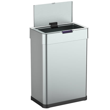Design automatic kitchen bin 60L DAYTONA in stainless steel with strapping