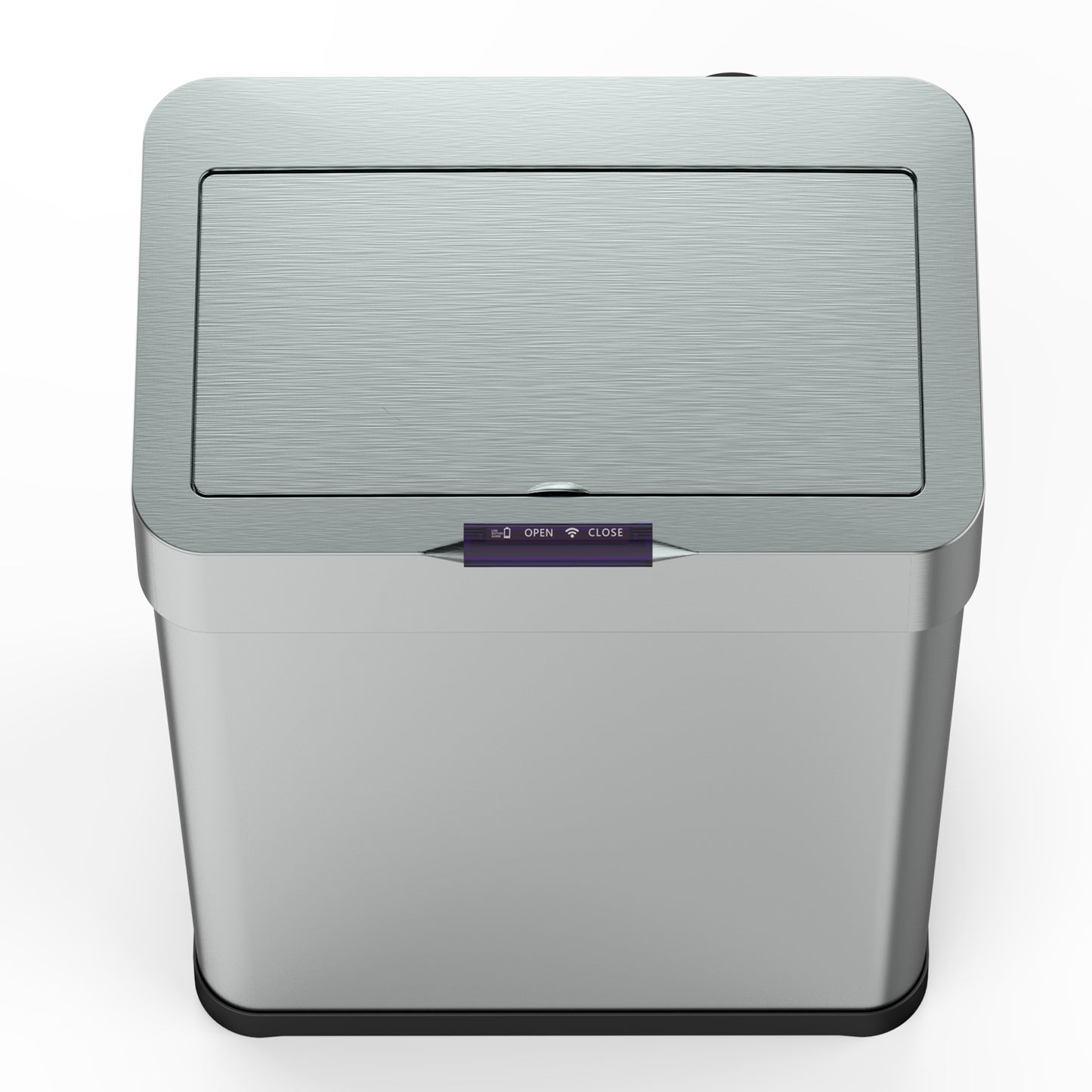 Design automatic kitchen bin 60L DAYTONA in stainless steel with strapping
