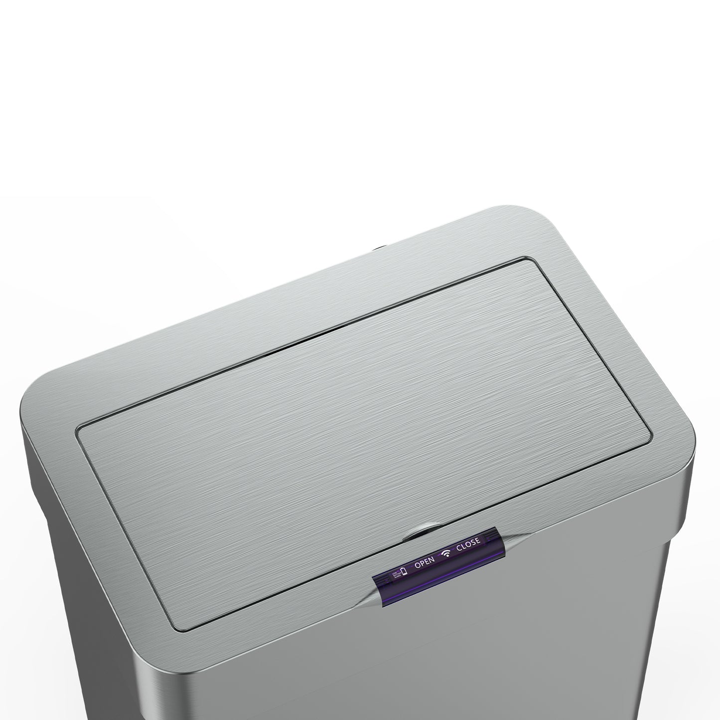 Design automatic kitchen bin 60L DAYTONA in stainless steel with strapping