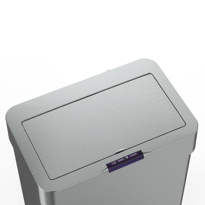 Design automatic kitchen bin 60L DAYTONA in stainless steel with strapping