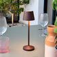 Lampe de table sans fil LED blanc chaud dimmable EMILY H25cm, Marron Vintage