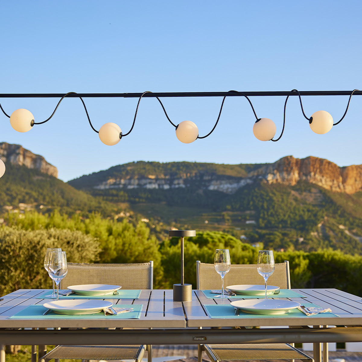 Guirlande lumineuse d'extérieur 12 boules Ampoule LED BOLLY LIGHT 11m avec crochet