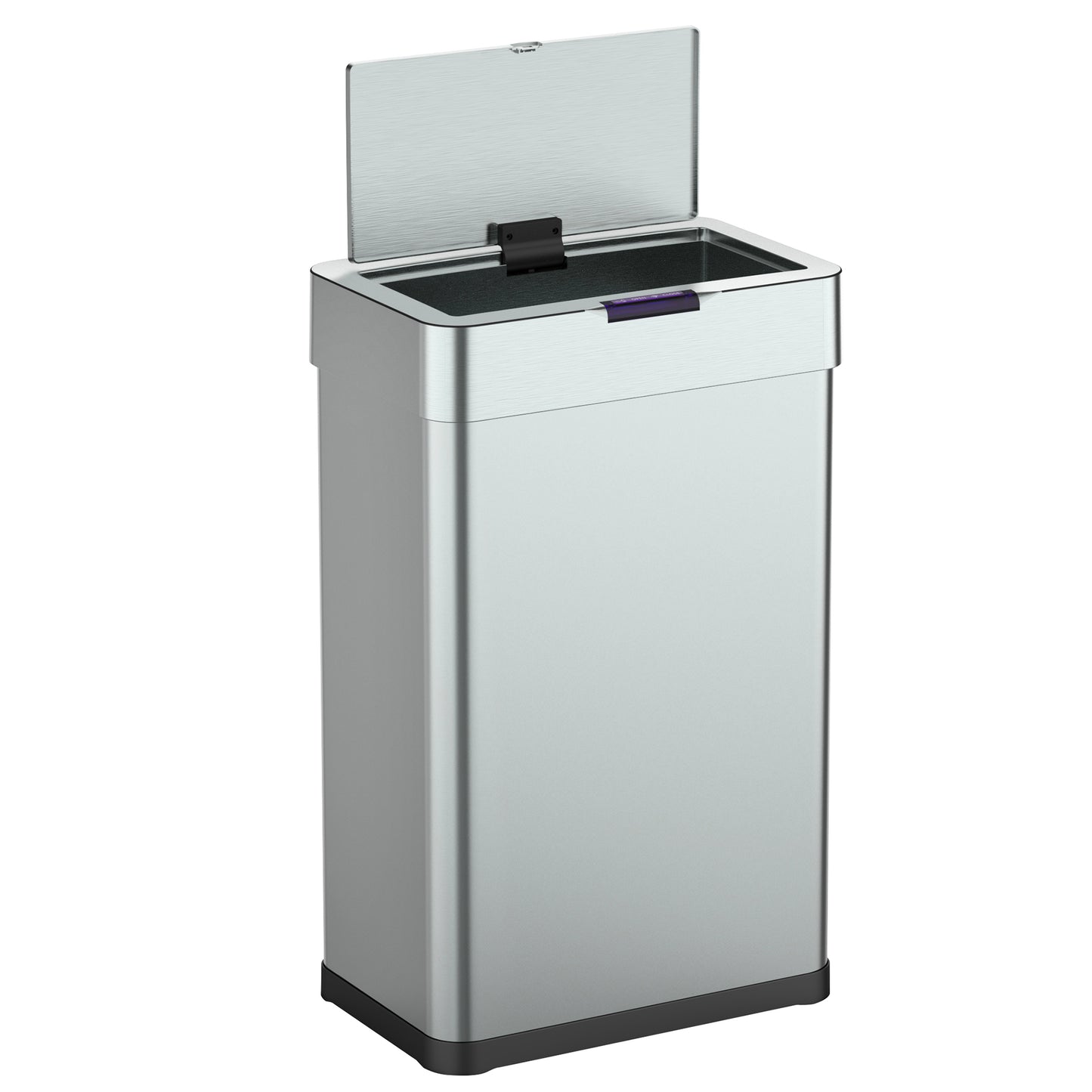 Poubelle de cuisine automatique design 70L DAYTONA en acier INOX avec cerclage