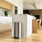 URBAN 30L basic brushed stainless steel kitchen pedal bin with domed lid bucket