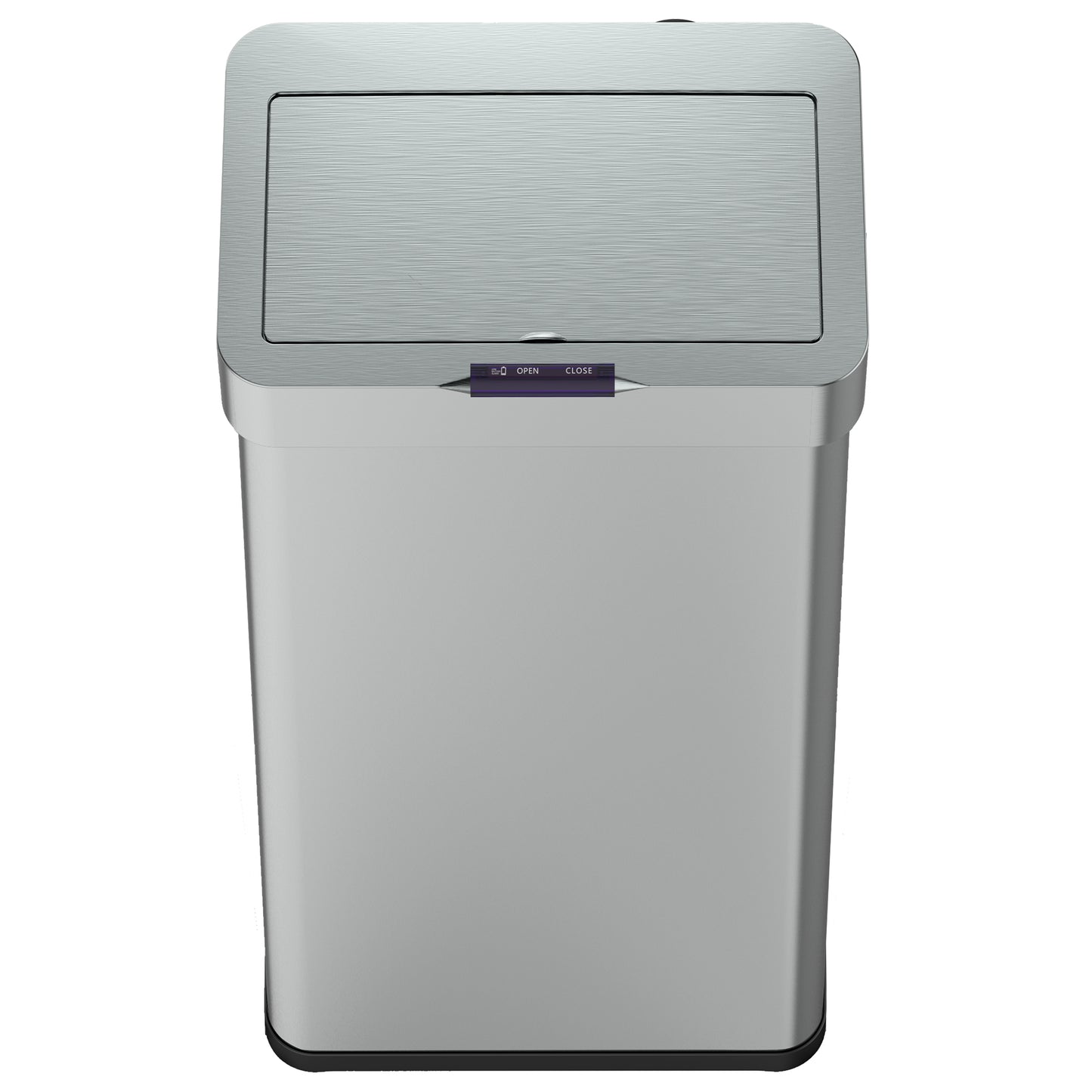 Poubelle de cuisine automatique design 90L DAYTONA en acier INOX avec cerclage