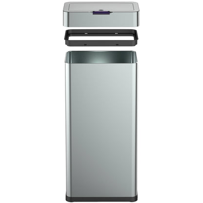 Poubelle de cuisine automatique design 90L DAYTONA en acier INOX avec cerclage