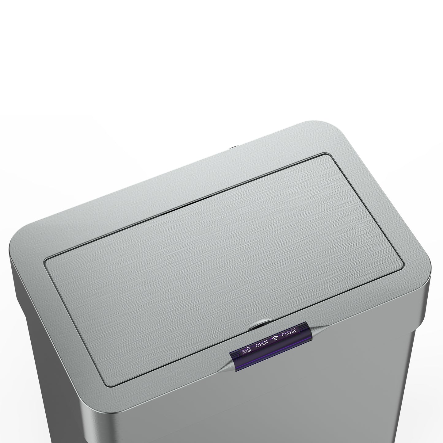 Poubelle de cuisine automatique design 90L DAYTONA en acier INOX avec cerclage