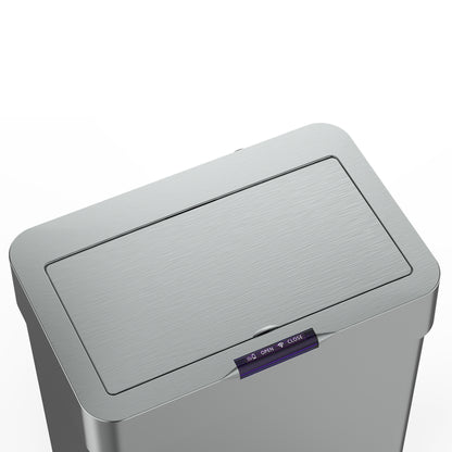 Poubelle de cuisine automatique design 90L DAYTONA en acier INOX avec cerclage