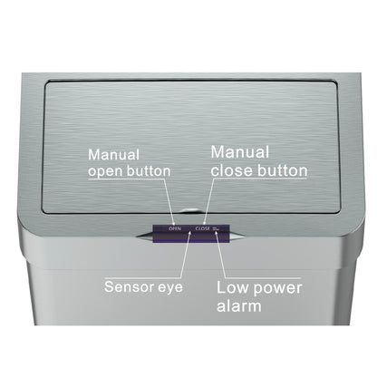 Poubelle de cuisine automatique design 90L DAYTONA en acier INOX avec cerclage