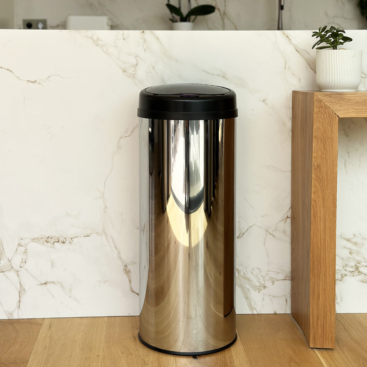 Poubelle à Pédale Acier Inoxydable Chrome Brillant – 3L à 20L, Seau Amovible, Parfaite Cuisine & Salle De Bain