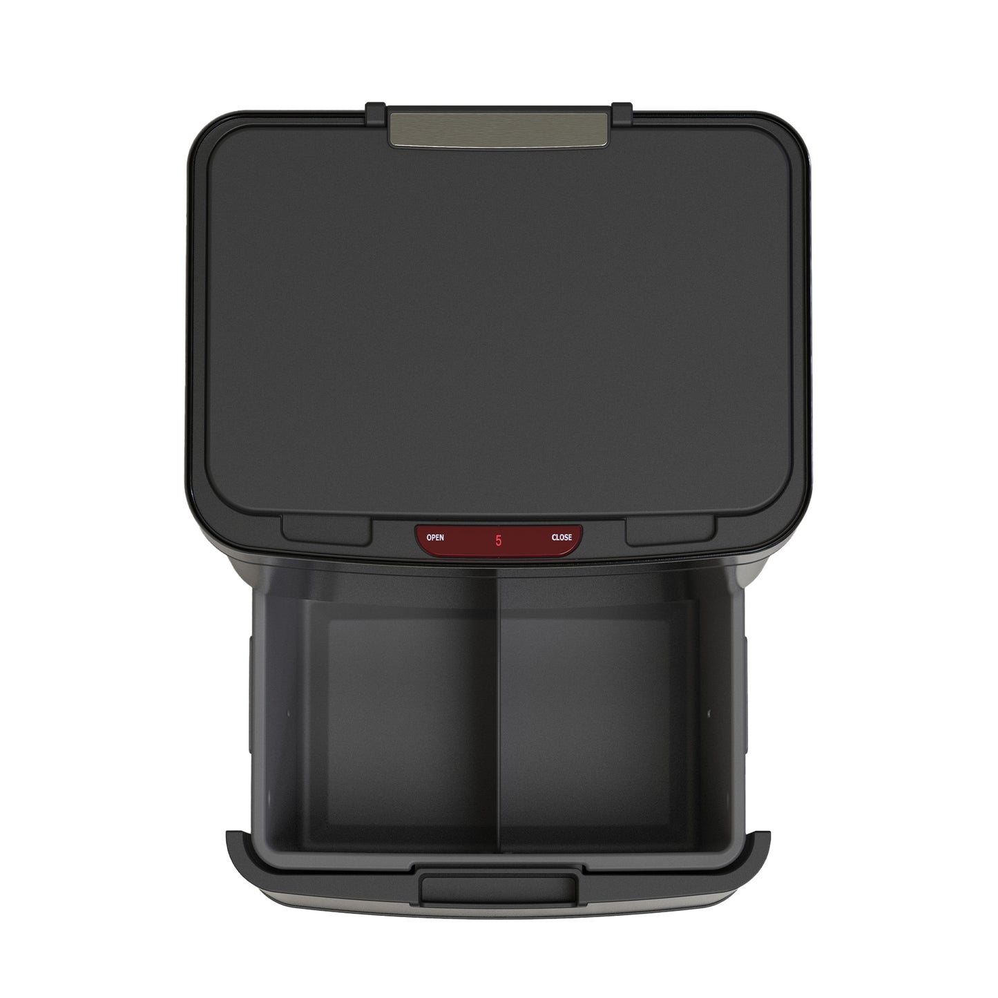 Poubelle De Cuisine Automatique Tri Sélectif Double Compartiment 75l NARVIK Noir brillant Recyclage Grande Capacité Et Poubelle De Table 3l