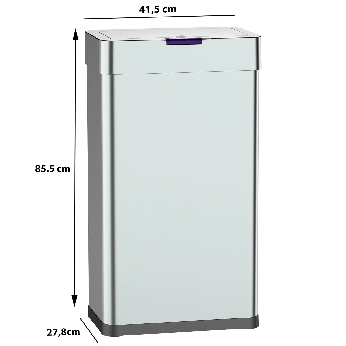 Poubelle de cuisine automatique design 90L DAYTONA en acier INOX avec cerclage