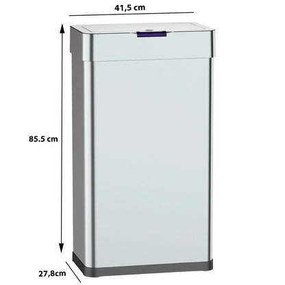 Poubelle de cuisine automatique design 90L DAYTONA en acier INOX avec cerclage