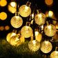 Guirlande lumineuse solaire 20 globes scintillants LED blanc chaud FESTY WHITE 5.80m
