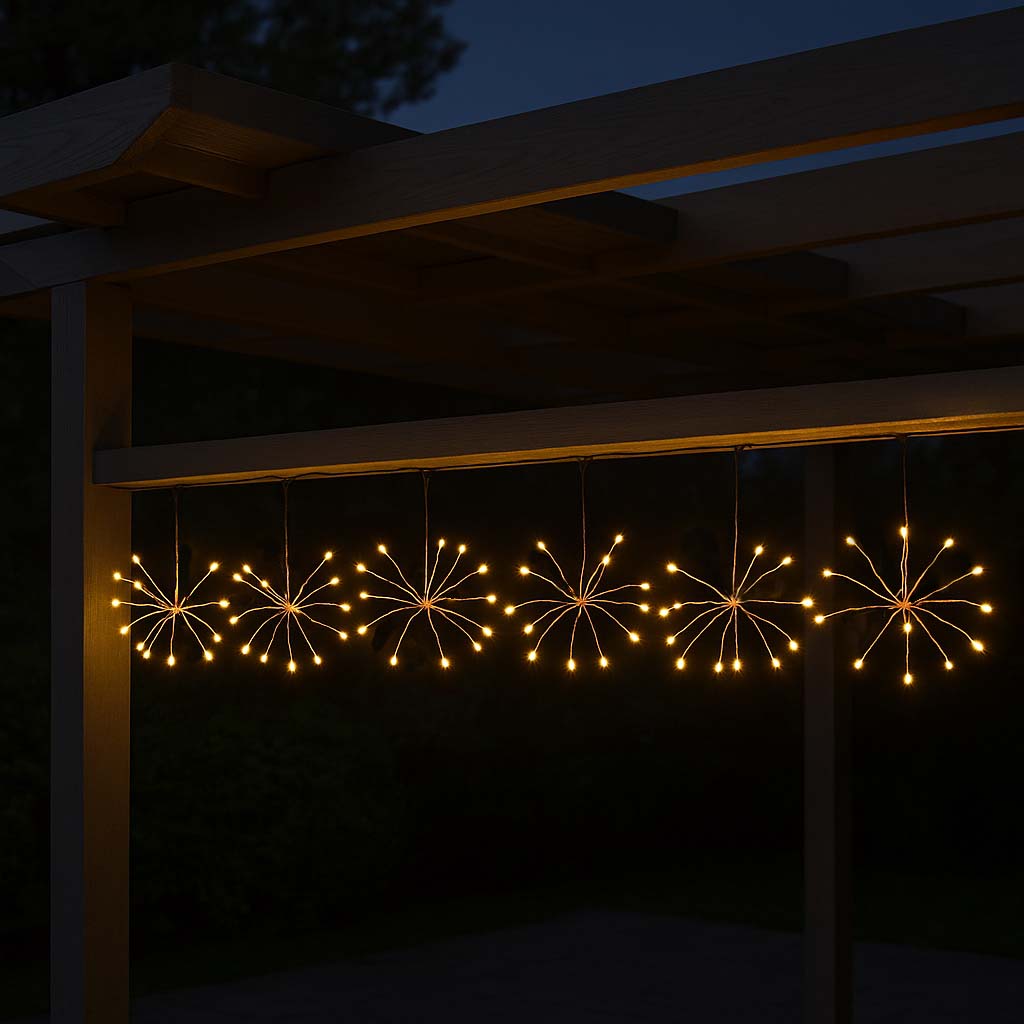 2 Guirlande solaire FIREWORKS 144 LED 4.2M