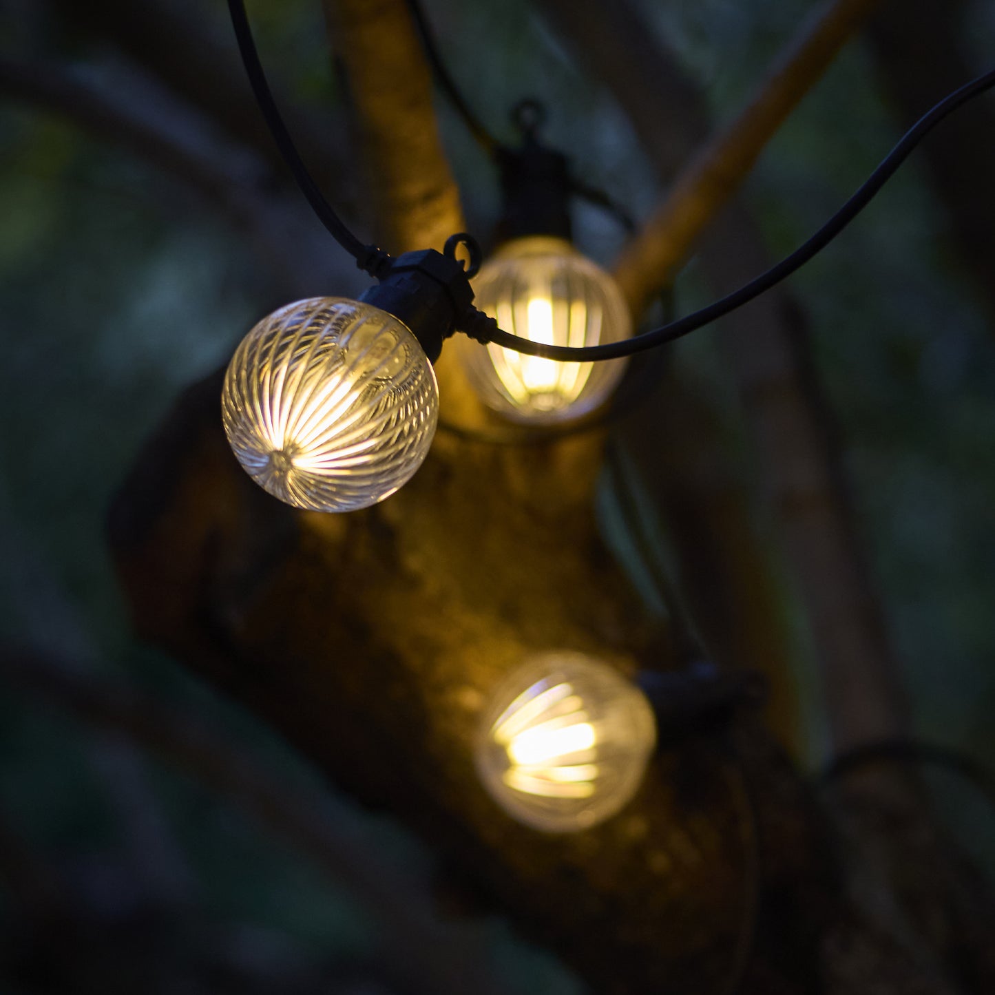 Guirlande lumineuse solaire raccordable 10 ampoules LED blanc chaud dimmable BAMBY LIGHT 8m