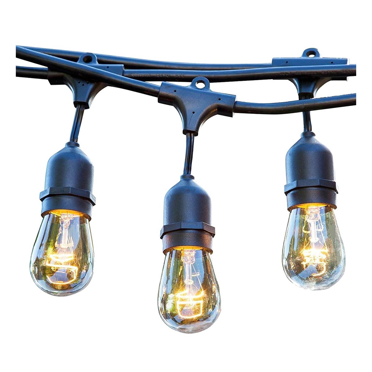 Guirlande lumineuse extérieure 10m avec 20 ampoules LED filament E27 blanc chaud MAFY LIGHT