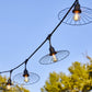 Guirlande lumineuse raccordable d'extérieur avec abat-jour en métal filaire 10 ampoules à filament douille E27 LED blanc chaud CHIC CAGE LIGHT CONNECTABLE 6m