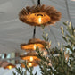 Guirlande lumineuse raccordable d'extérieur avec abat-jour en paille style bohème 7 ampoules à filament douille E27 LED blanc chaud TAHITI LIGHT CONNECTABLE 6m