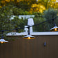 Guirlande lumineuse extérieur avec abat-jour en acier style industriel 10 ampoules à filament douille E27 LED blanc chaud BOWL GALVA LIGHT 6m