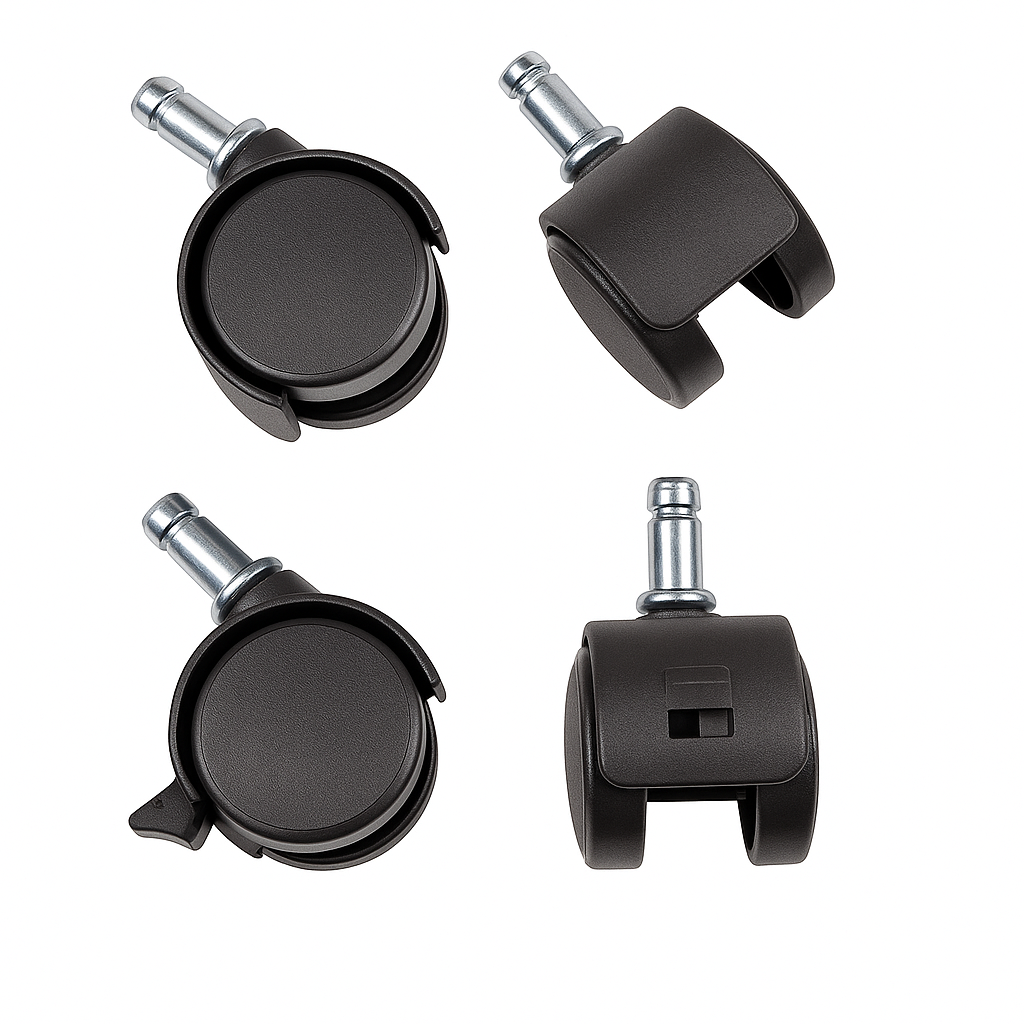 Kit de 4 Roues – Accessoire pour Poubelles Automatiques (MAJESTIC, DAYTONA, SILVERLAKE, PARKSIDE)