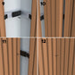 Lot de 8 lames de bardage bois composite 250x17x2.6cm couleur bois - 3,4 m2